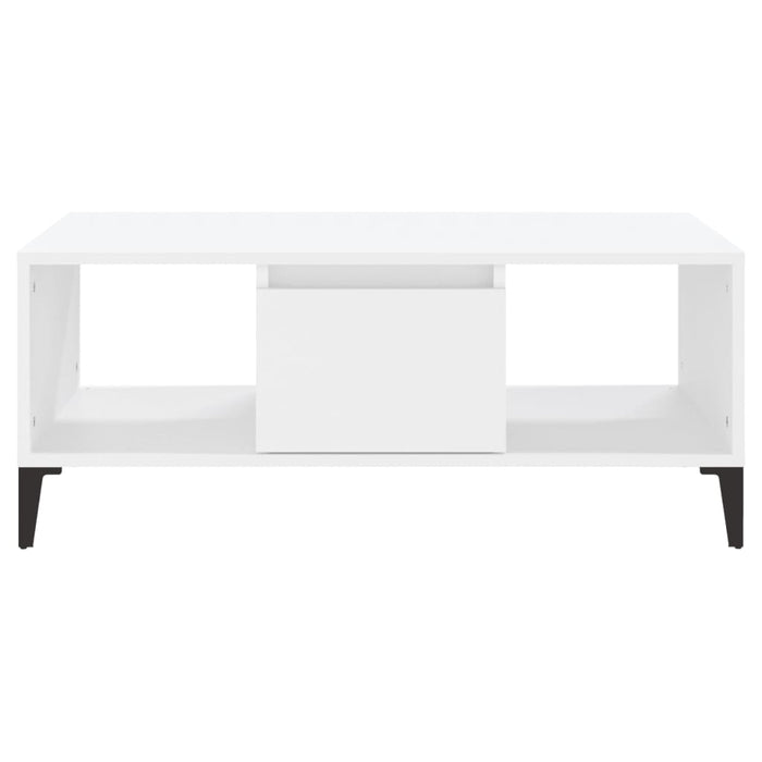 Coffee Table White 90X50X36.5 Cm Engineered Wood Nxobln