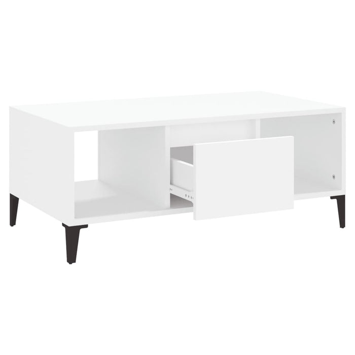 Coffee Table White 90X50X36.5 Cm Engineered Wood Nxobln