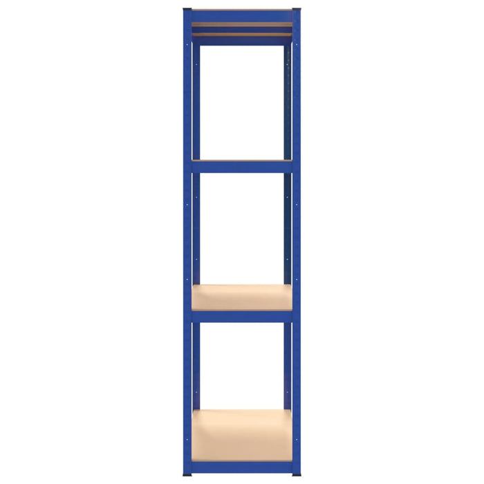 4-Layer Shelves 4 Pcs Blue Steel & Engineered Wood Topaoab