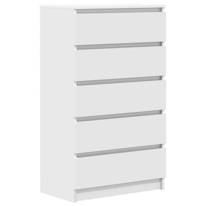 Drawer Cabinet White 60X36X103 Cm Engineered Wood Nxtbol