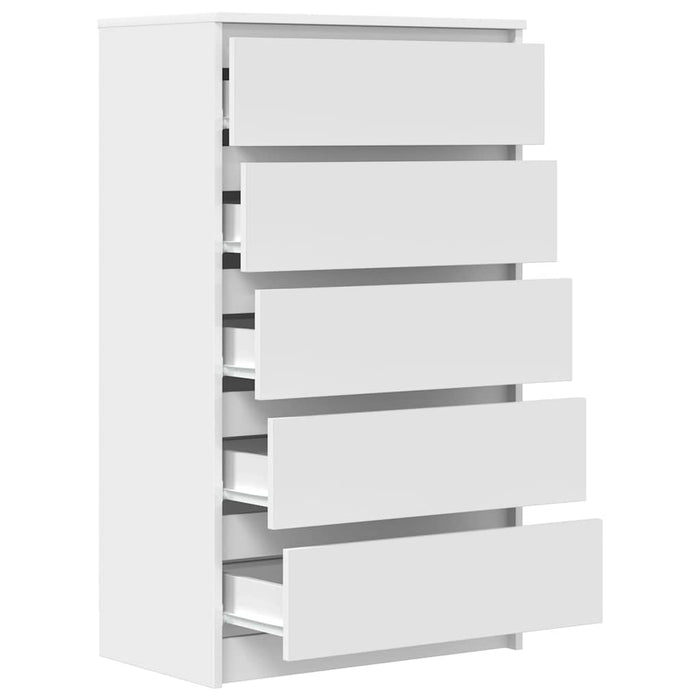 Drawer Cabinet White 60X36X103 Cm Engineered Wood Nxtbol