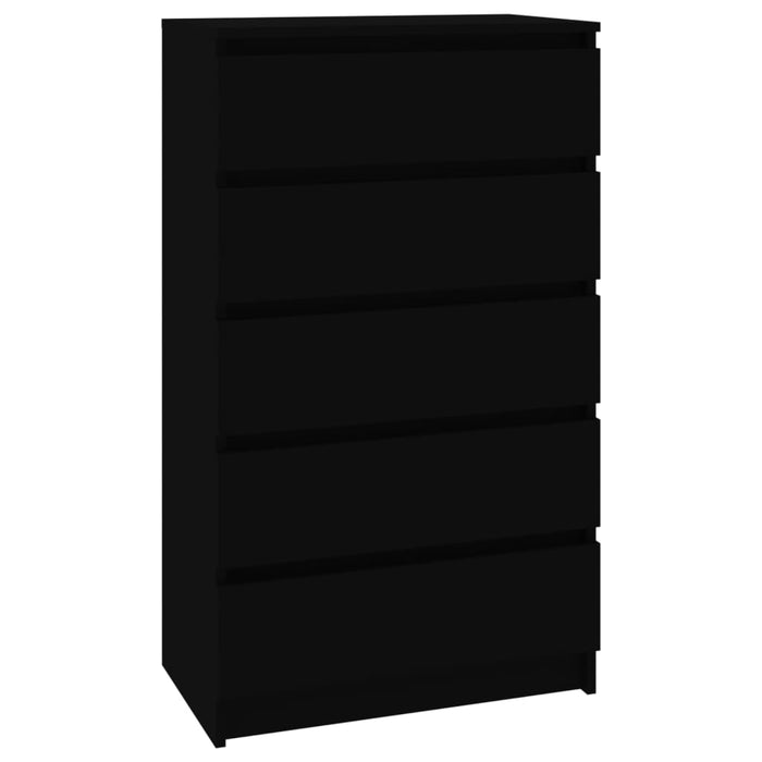 Drawer Cabinet Black 60X36X103 Cm Engineered Wood Nxtboi