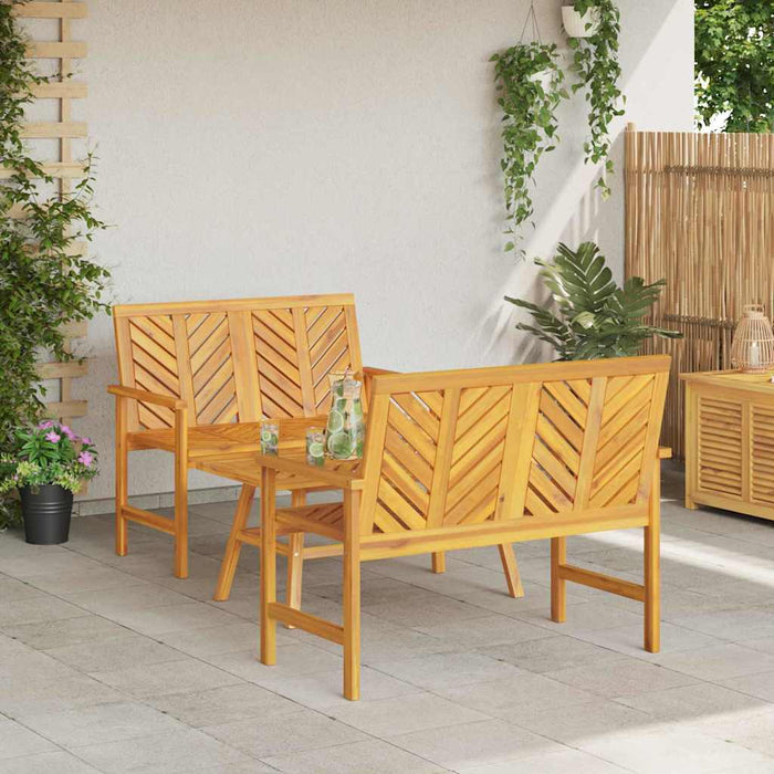 Garden Lounge Set Brown Solid Acacia Wood Topaoxn