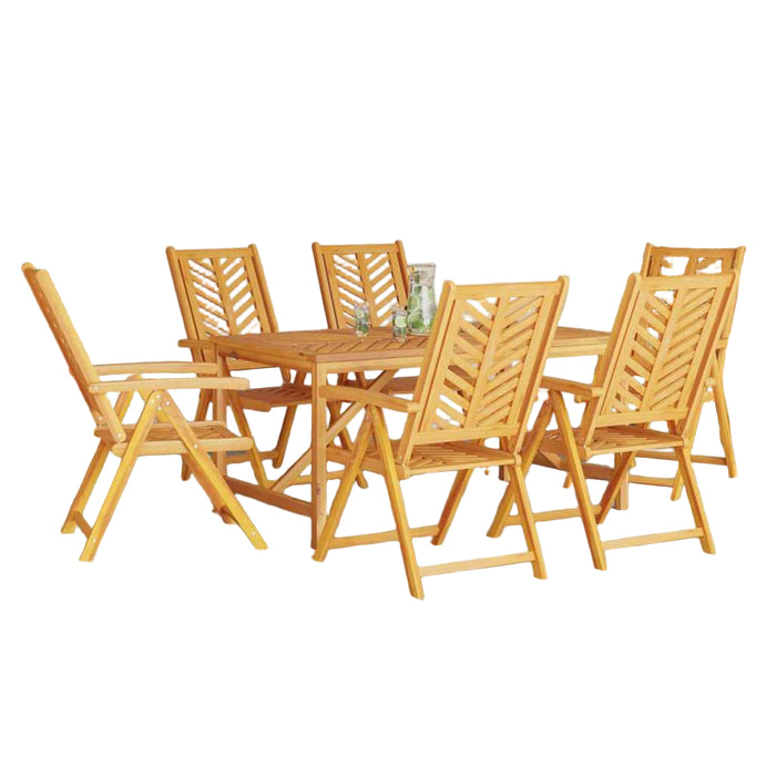 Reclining Chair 6 Pcs Brown 57 X 71 X 90Cm Wood Topaotp