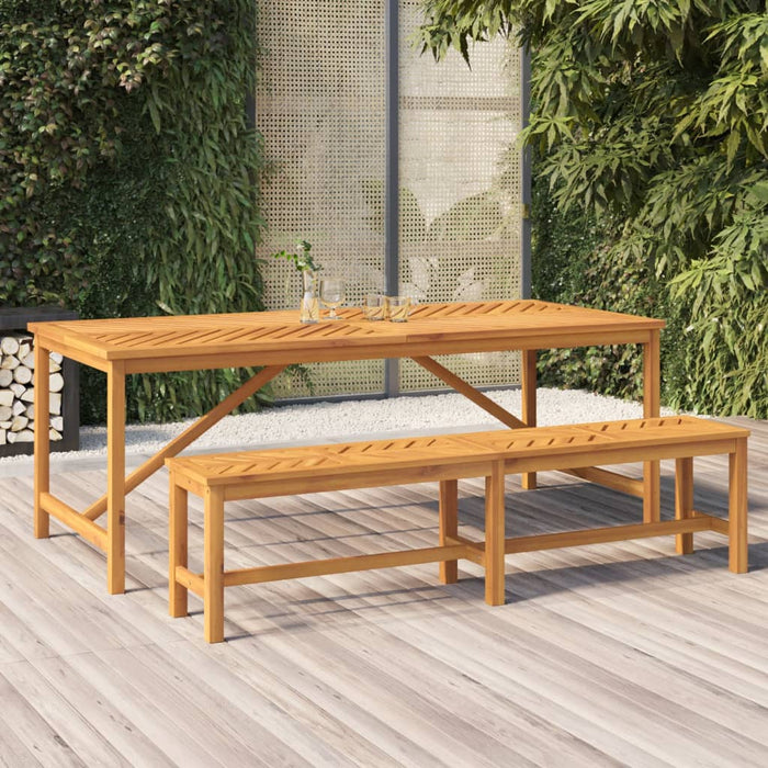 Garden Dining Table 200X90X74 Cm Solid Wood Acacia Tlxxax