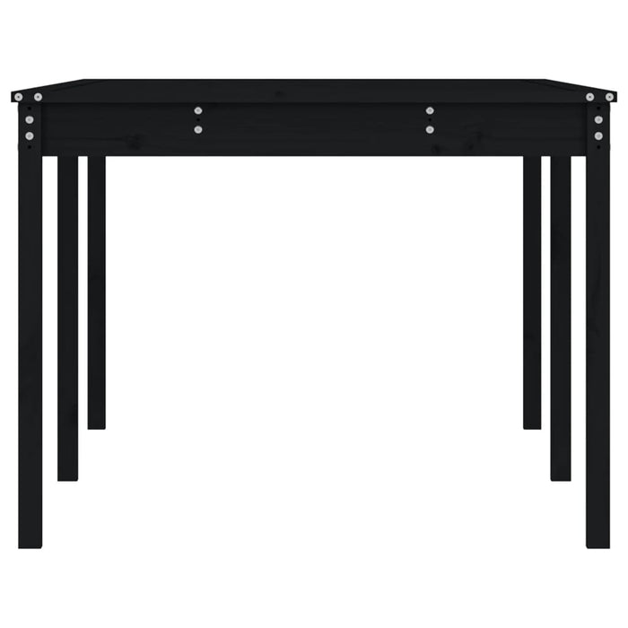 Garden Table Black 203.5X100X76 Cm Solid Wood Pine Nxtkni