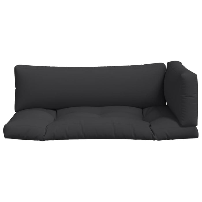 Pallet Cushions 3 Pcs Black Fabric Tlbkpo