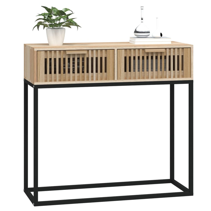 Console Table 80X30X75 Cm Engineered Wood And Iron Tpxobp