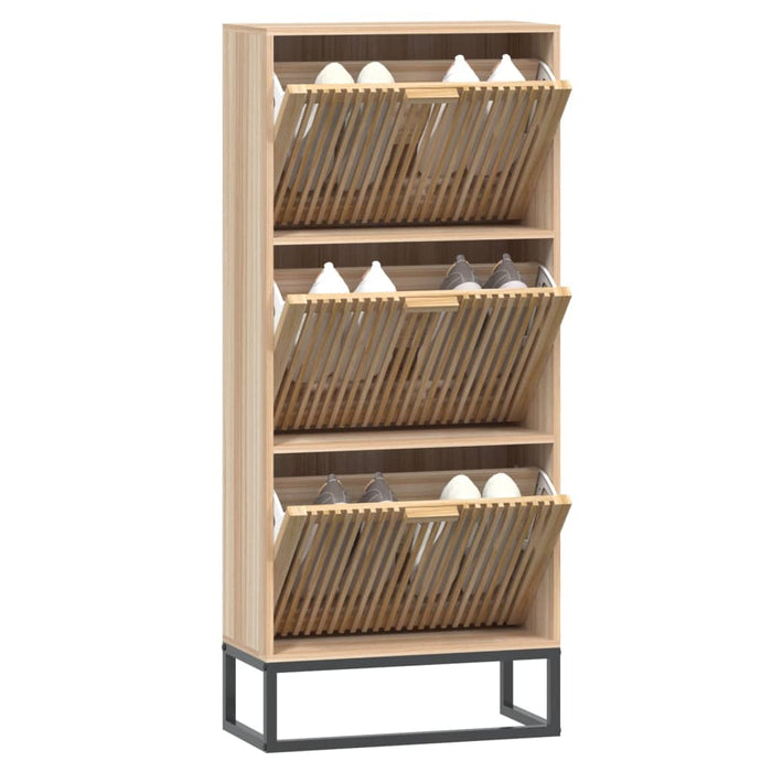 Shoe Cabinet 52X25X120 Cm Engineered Wood Tpxoxk