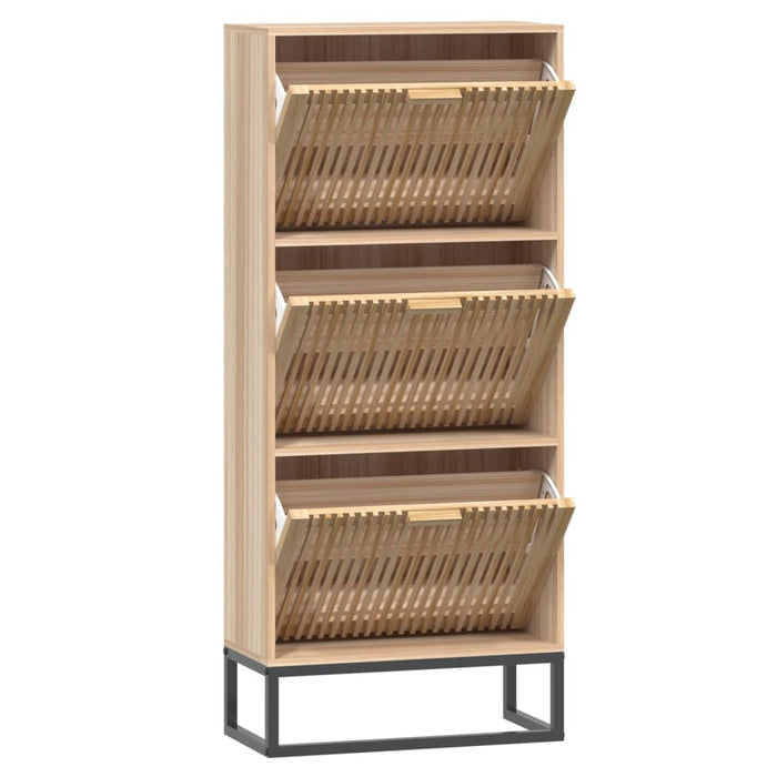 Shoe Cabinet 52X25X120 Cm Engineered Wood Tpxoxk