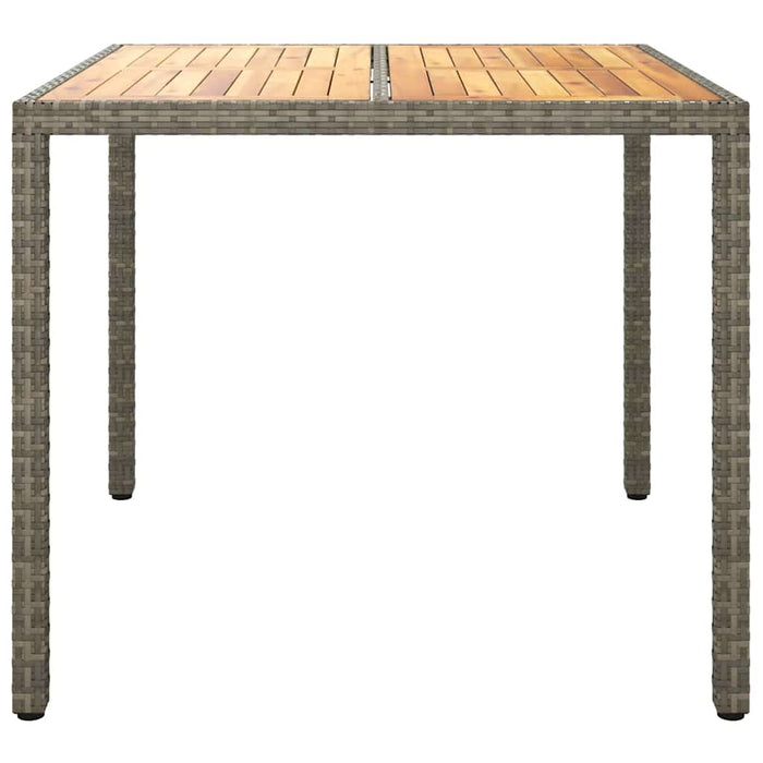 Garden Dining Table Grey 90 X 90 X 75 Cm Poly Rattan Tlxptn
