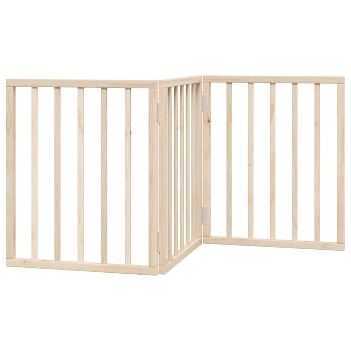 Dog Gate Foldable 3 Panels 150 Cm Poplar Wood Tpxoix
