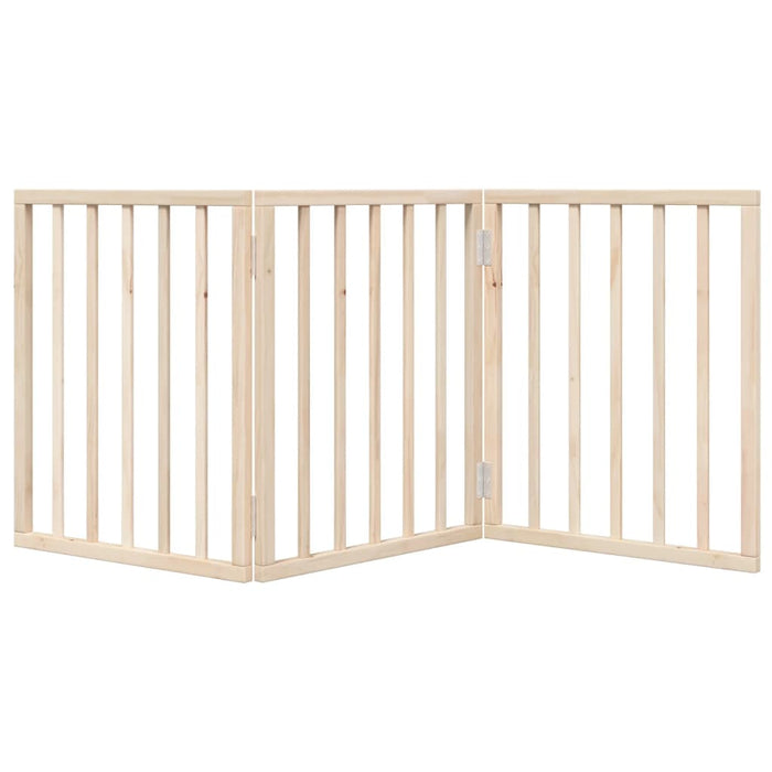 Dog Gate Foldable 3 Panels 150 Cm Poplar Wood Tpxoix