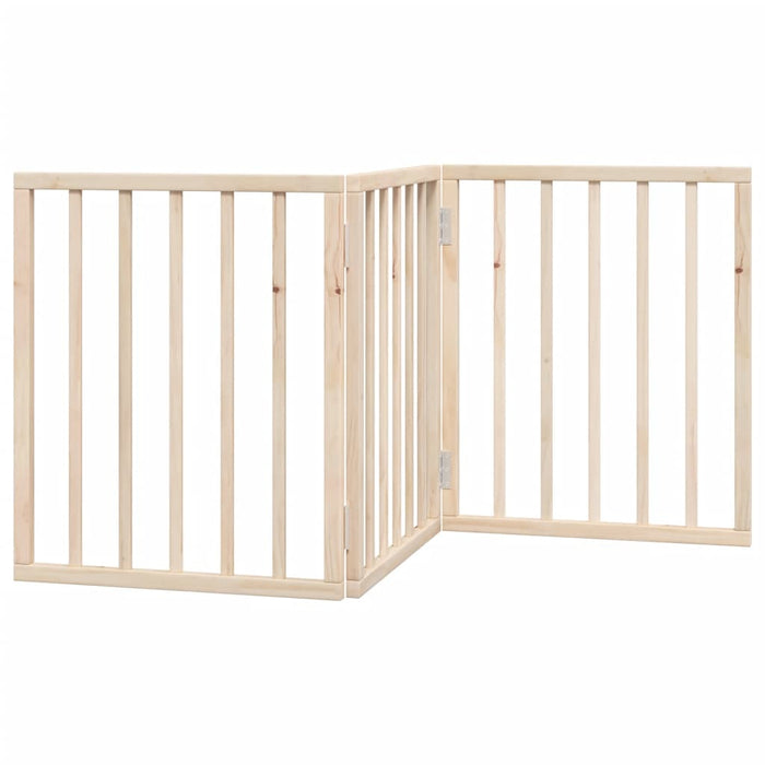Dog Gate Foldable 3 Panels 150 Cm Poplar Wood Tpxoix