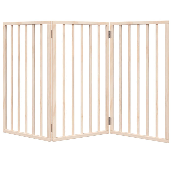 Dog Gate Foldable 3 Panels 150 Cm Poplar Wood Tpxoia