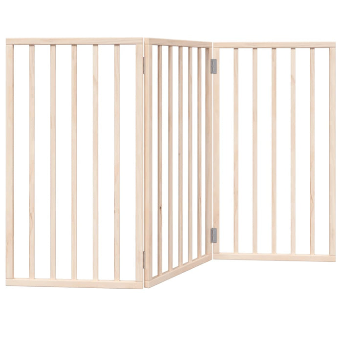 Dog Gate Foldable 3 Panels 150 Cm Poplar Wood Tpxoia