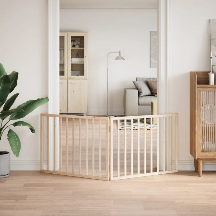 Dog Gate Foldable 2 Panels 160 Cm Poplar Wood Tpxoil