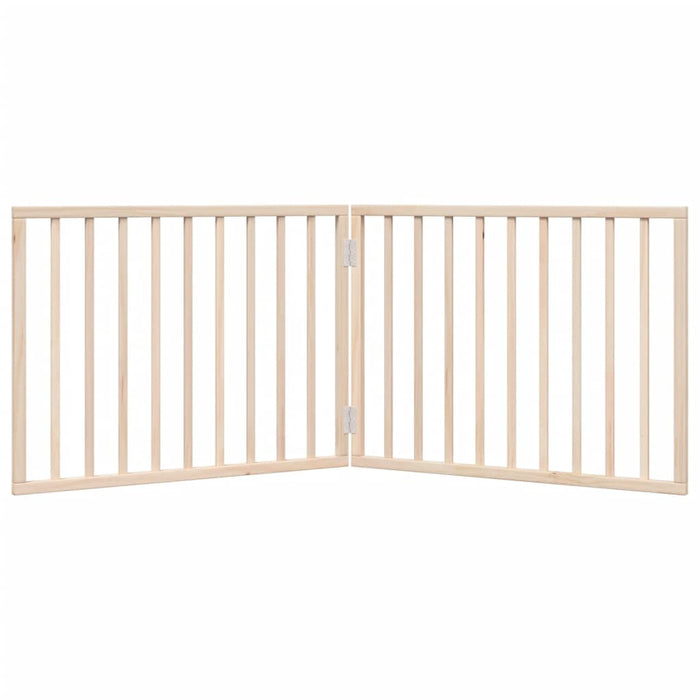 Dog Gate Foldable 2 Panels 160 Cm Poplar Wood Tpxoil