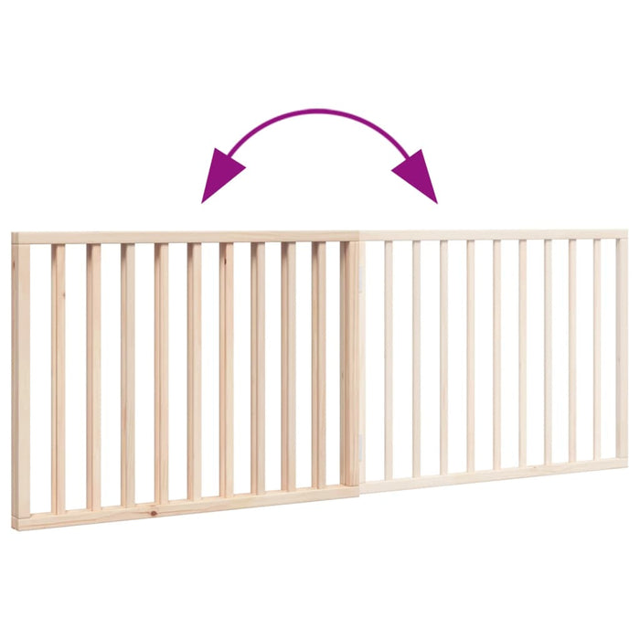 Dog Gate Foldable 2 Panels 160 Cm Poplar Wood Tpxoil
