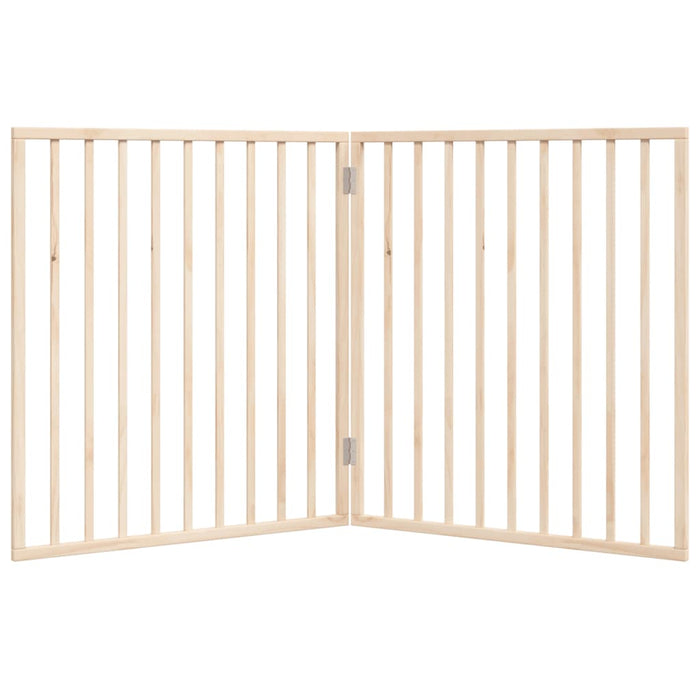 Dog Gate Foldable 2 Panels 160 Cm Poplar Wood Tpxoin