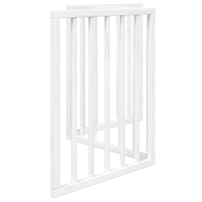Dog Gate Foldable 3 Panels White 150 Cm Poplar Wood Tpxonb