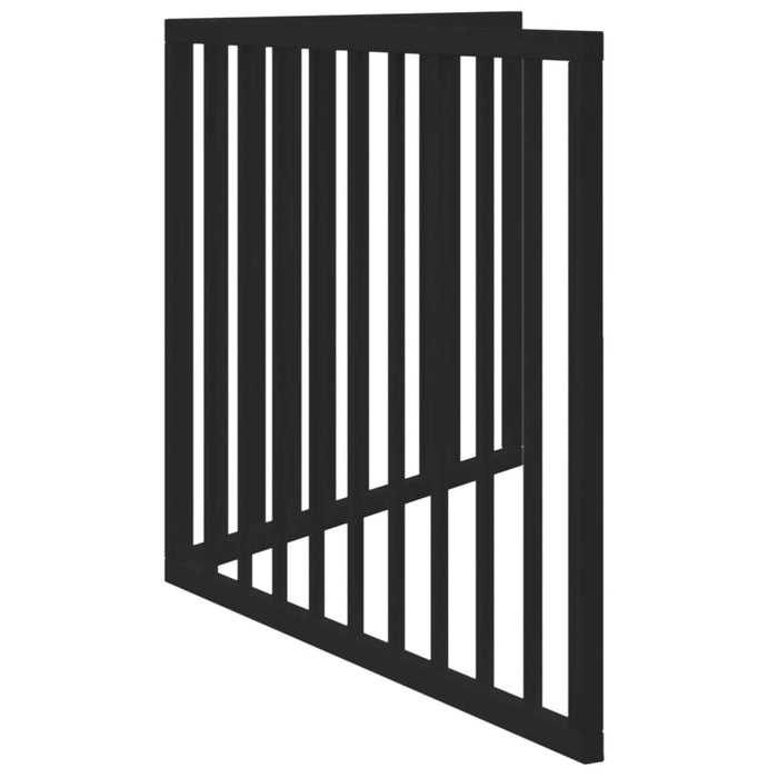 Dog Gate Foldable 2 Panels Black 160 Cm Poplar Wood Tpxokx