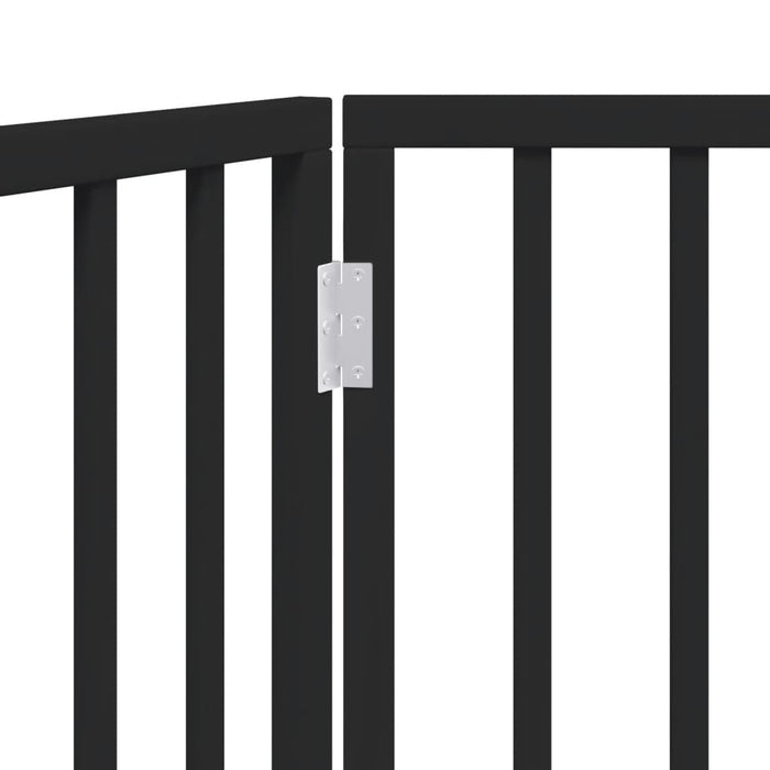 Dog Gate Foldable 2 Panels Black 160 Cm Poplar Wood Tpxokx
