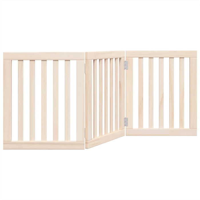 Dog Gate Foldable 3 Panels 150 Cm Poplar Wood Tpxxtl