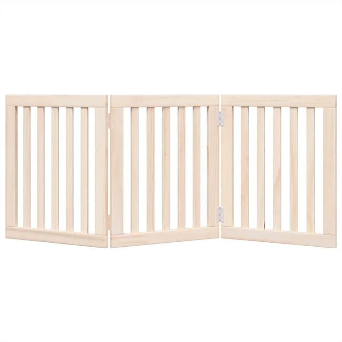 Dog Gate Foldable 3 Panels 150 Cm Poplar Wood Tpxxtl