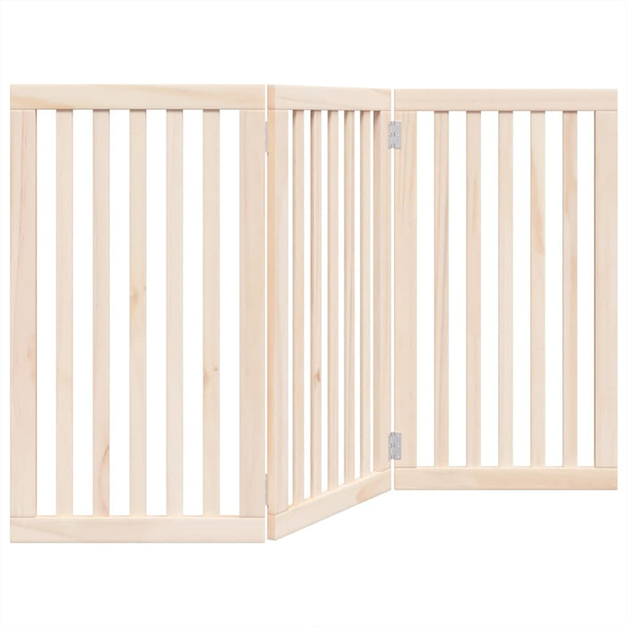 Dog Gate Foldable 3 Panels 150 Cm Poplar Wood Tpxxtn