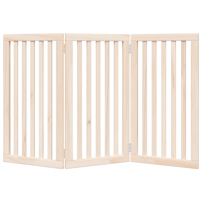 Dog Gate Foldable 3 Panels 150 Cm Poplar Wood Tpxxtn