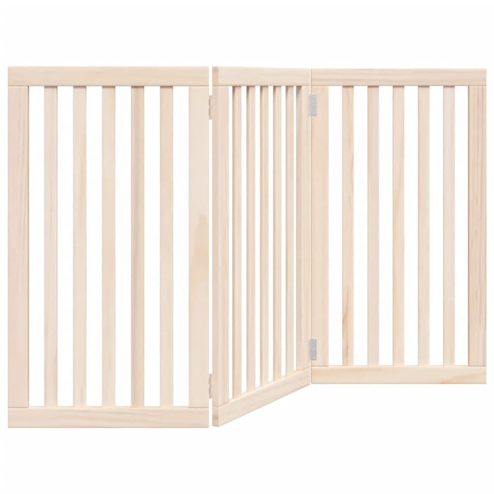 Dog Gate Foldable 3 Panels 150 Cm Poplar Wood Tpxxtn