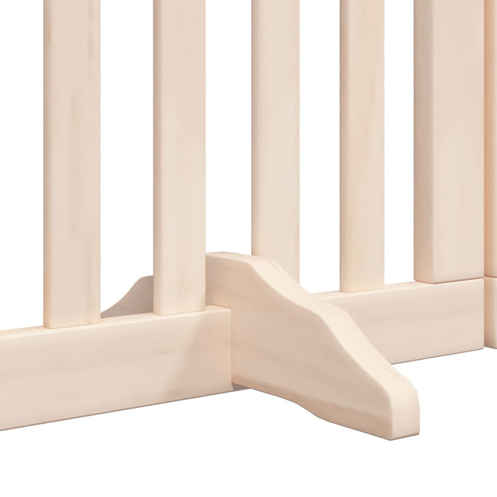 Dog Gate With Door Foldable 6 Panels 300 Cm Poplar Wood Tpxxtk