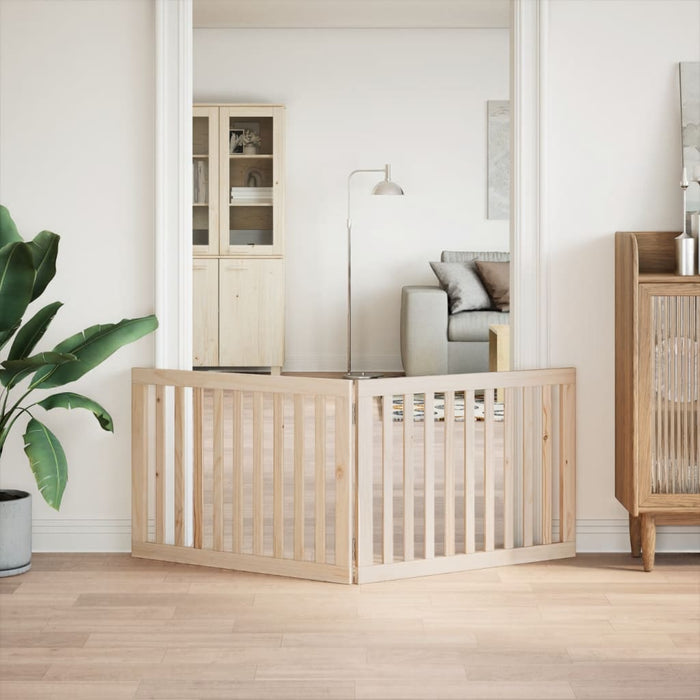 Dog Gate Foldable 2 Panels 160 Cm Poplar Wood Tpxxab
