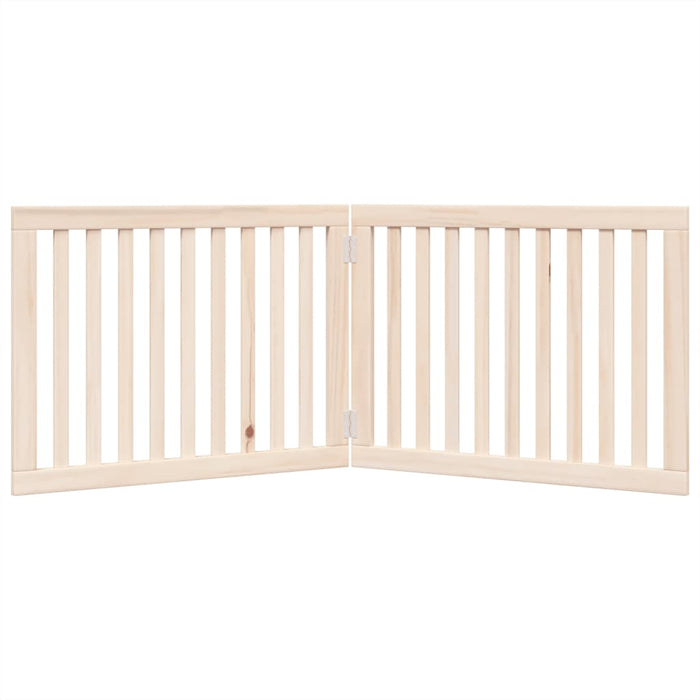 Dog Gate Foldable 2 Panels 160 Cm Poplar Wood Tpxxab