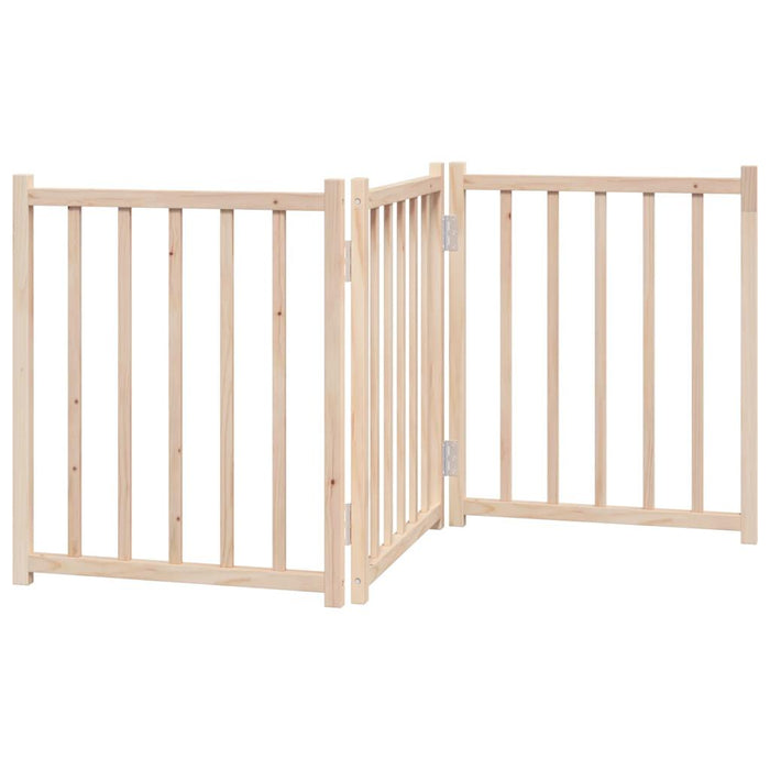 Dog Gate Foldable 3 Panels 150 Cm Solid Wood Fir Tpxxln