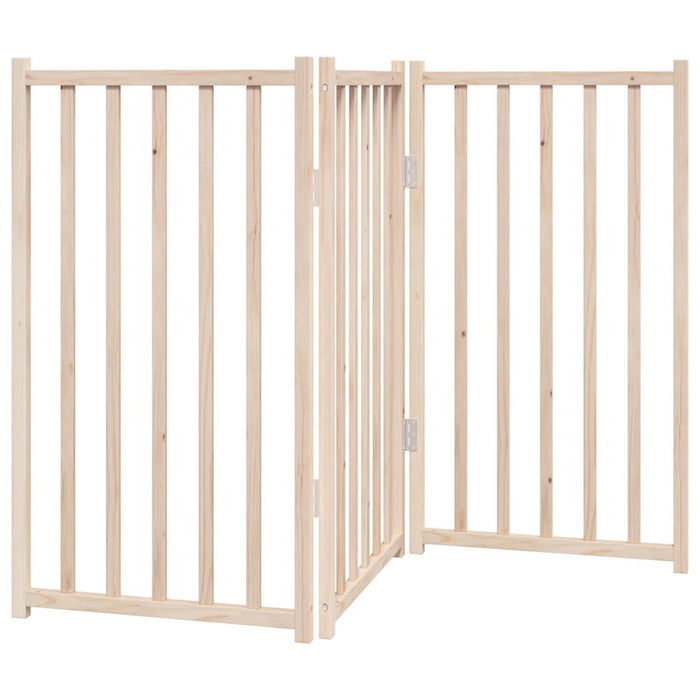 Dog Gate Foldable 3 Panels 150 Cm Solid Wood Fir Tpxxib
