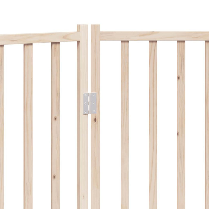 Dog Gate Foldable 3 Panels 150 Cm Solid Wood Fir Tpxxib