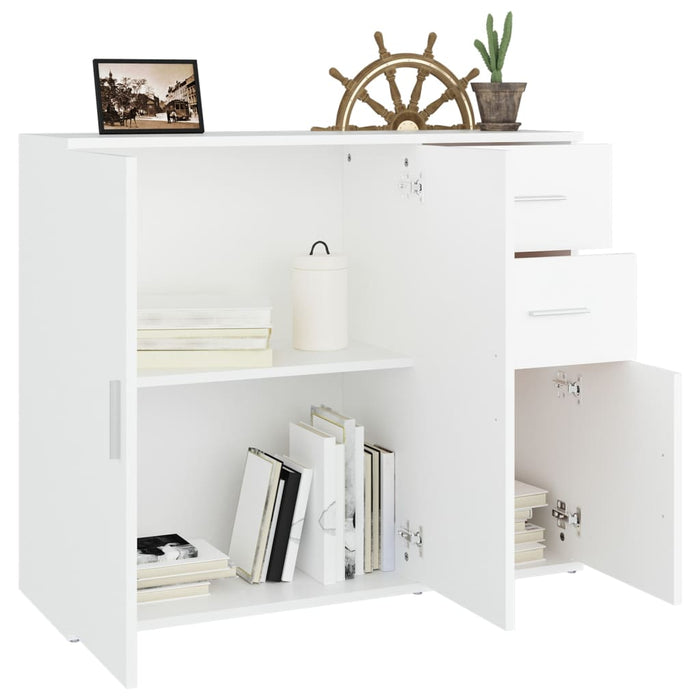 Sideboard White 91X29.5X75 Cm Engineered Wood Nxtxlk