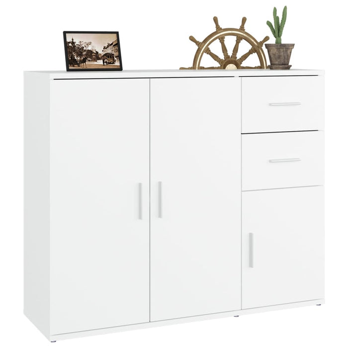 Sideboard White 91X29.5X75 Cm Engineered Wood Nxtxlk