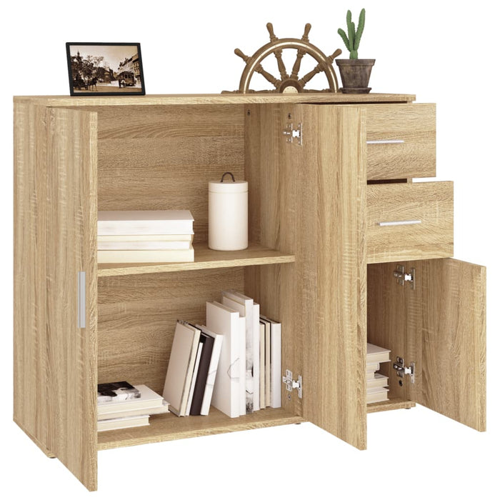 Sideboard Sonoma Oak 91X29.5X75 Cm Engineered Wood Nxtxix
