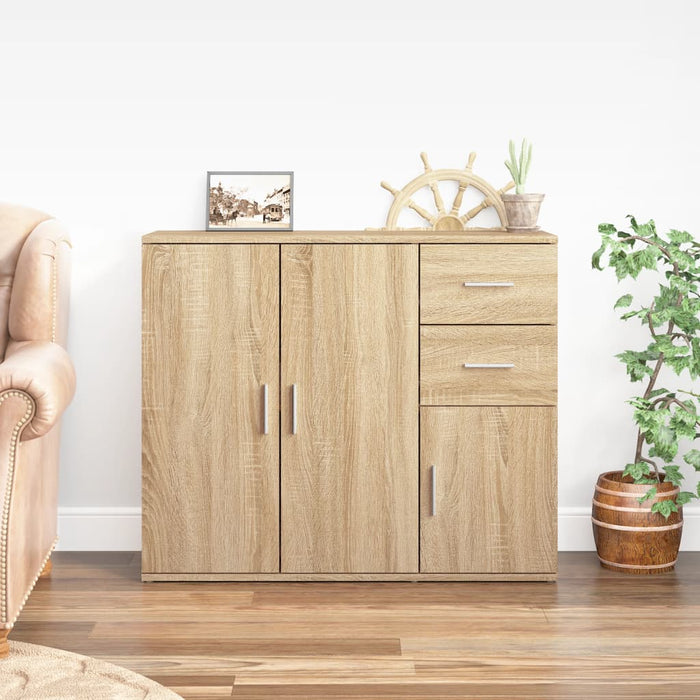 Sideboard Sonoma Oak 91X29.5X75 Cm Engineered Wood Nxtxix