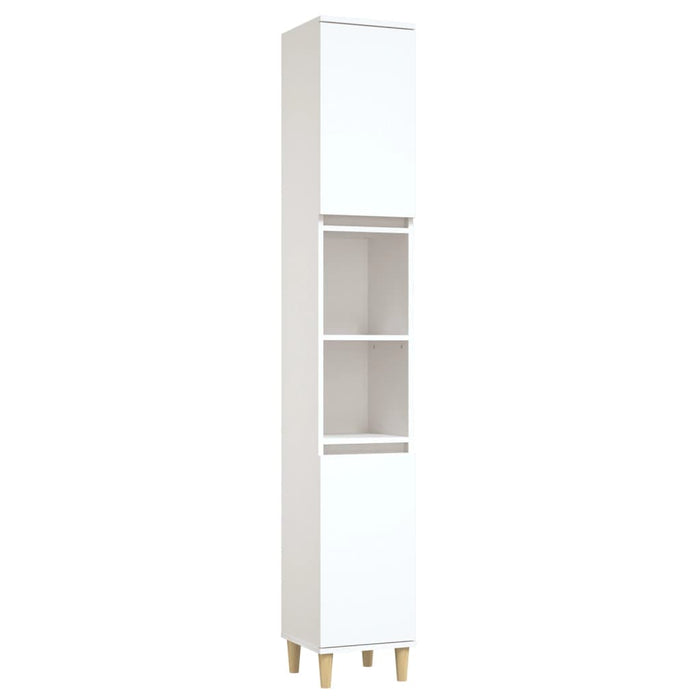 Bathroom Cabinet White 30X30X190 Cm Engineered Wood Nokinn