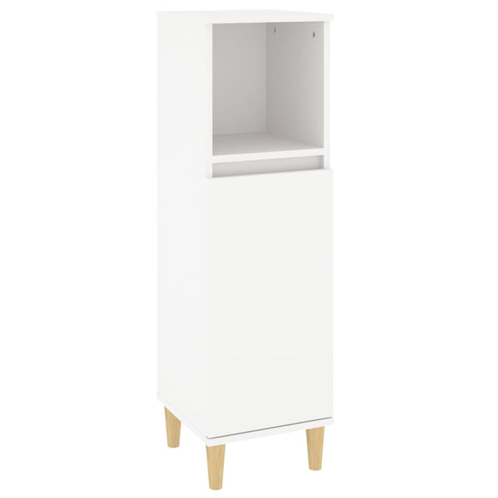 Bathroom Cabinet White 30X30X100 Cm Engineered Wood Noknba