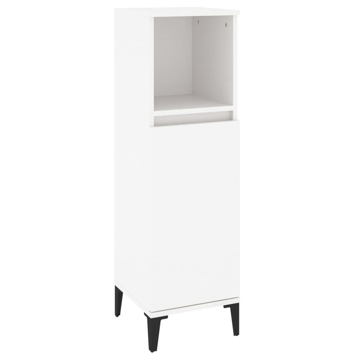 Bathroom Cabinet White 30X30X100 Cm Engineered Wood Noknox