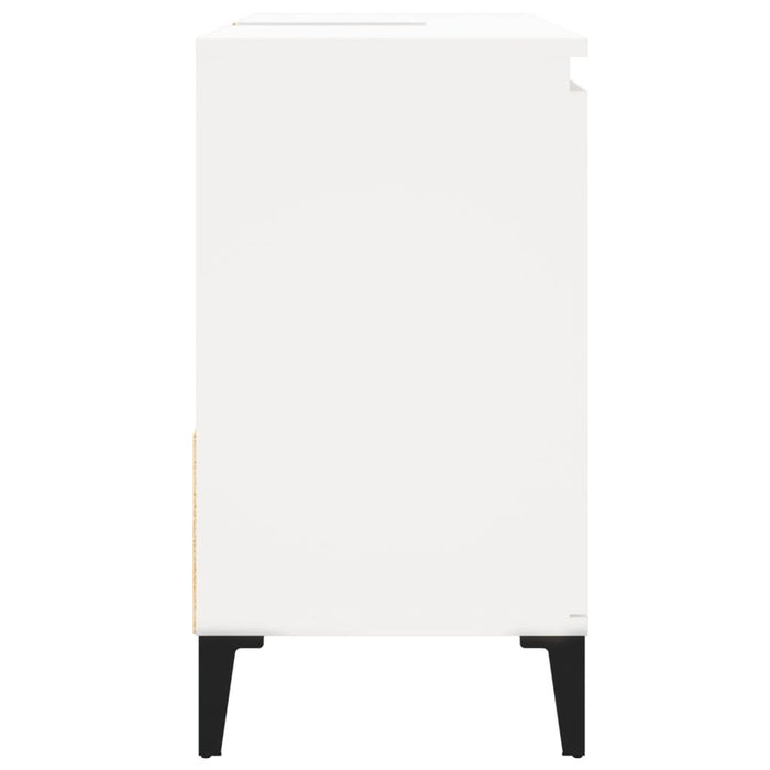 Bathroom Cabinet White 65X33X60 Cm Engineered Wood Noknxn