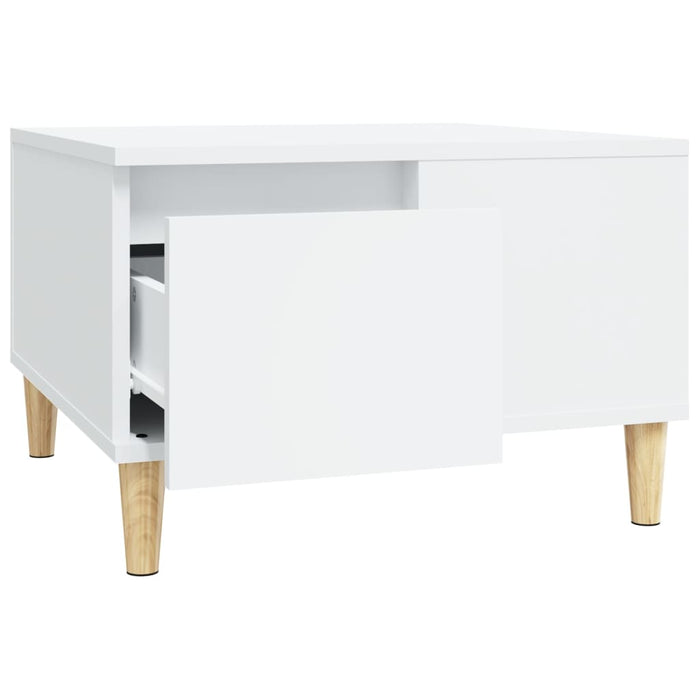 Coffee Table White 55X55X36.5 Cm Engineered Wood Nxobil