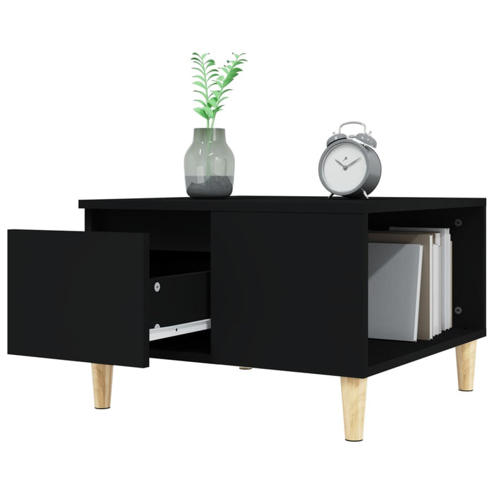 Coffee Table Black 55X55X36.5 Cm Engineered Wood Nxobii
