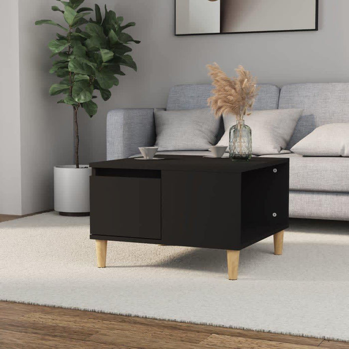 Coffee Table Black 55X55X36.5 Cm Engineered Wood Nxobii