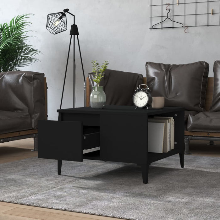 Coffee Table Black 55X55X36.5 Cm Engineered Wood Nxobnp